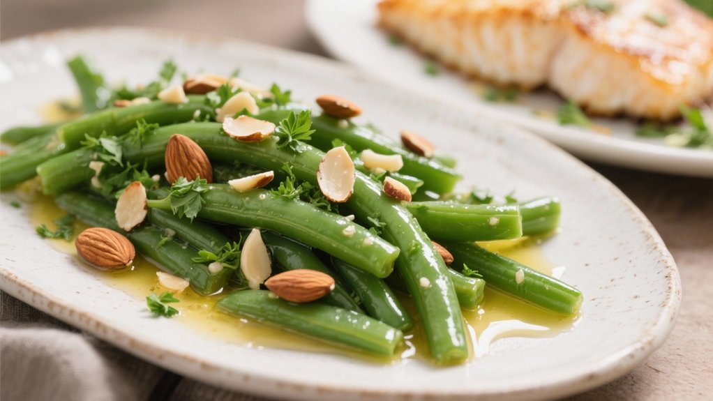 crisp tender garlic butter green beans