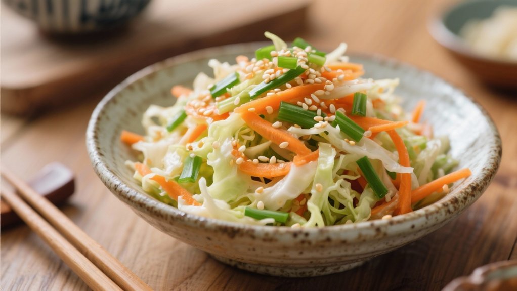 crisp vegetables tangy dressing