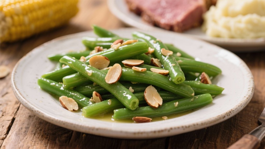 crisp vibrant green beans