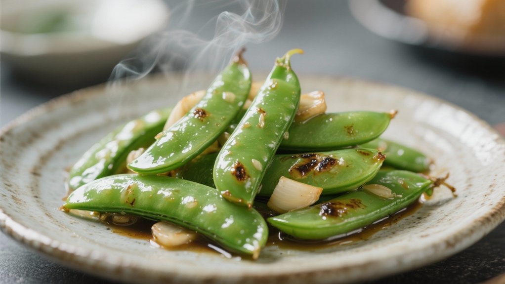 crisp vibrant snow peas