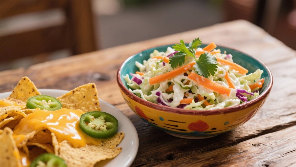 crisp zesty coleslaw accompaniment