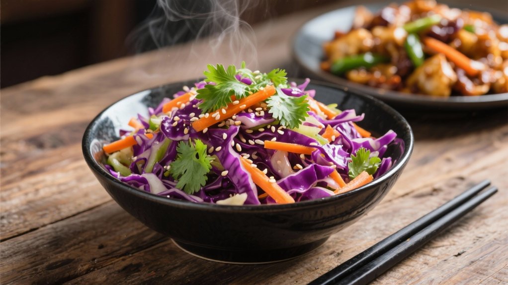 crispy asian coleslaw salad