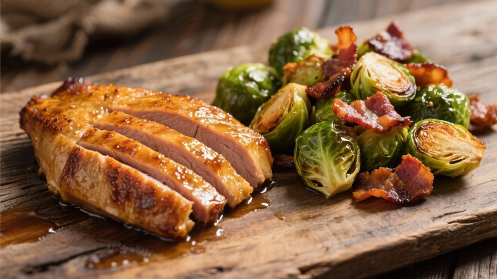 crispy bacon and brussels sprouts