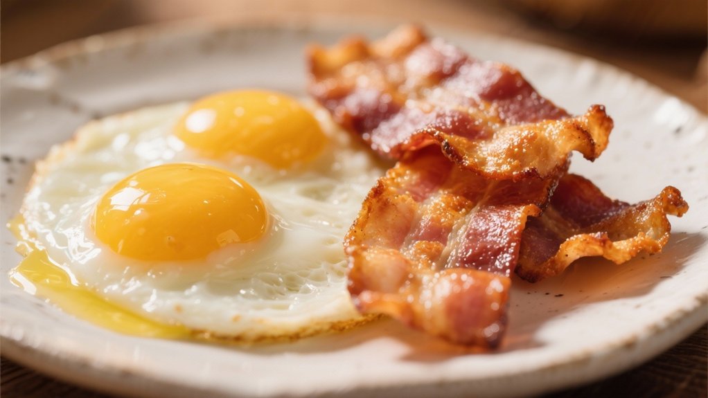 crispy bacon enhances breakfast