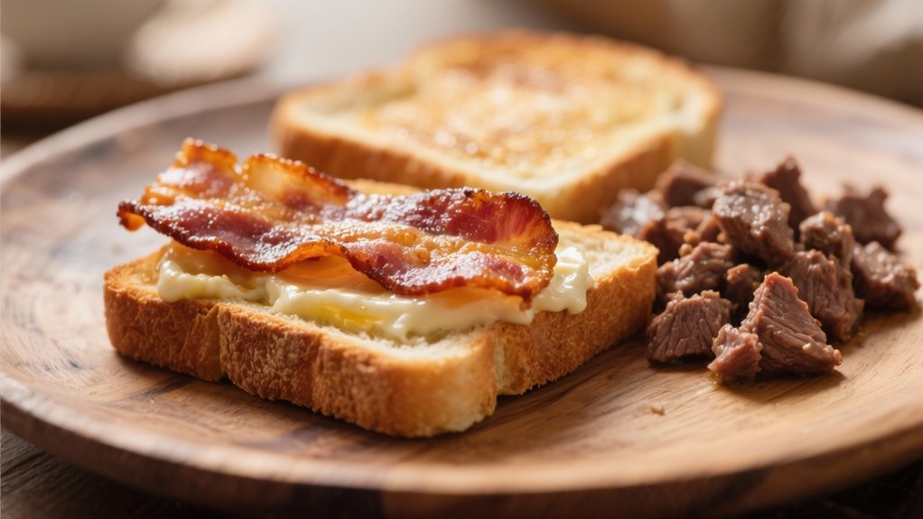 crispy bacon enhances breakfast