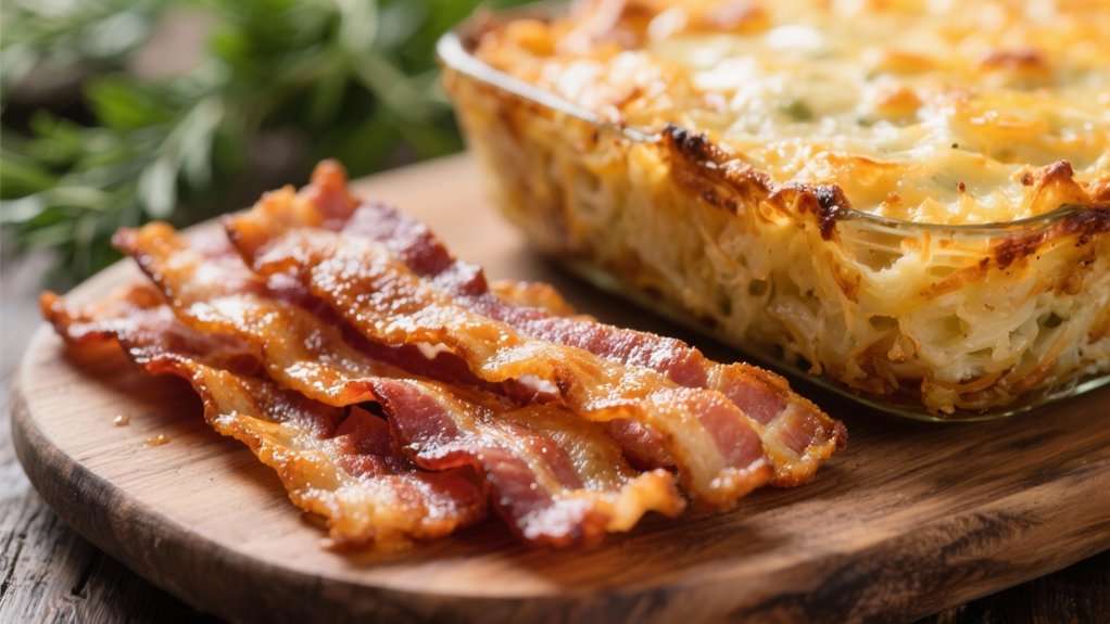 crispy bacon enhances casseroles