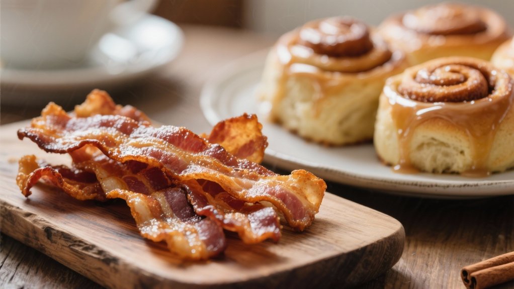 crispy bacon enhances sweetness