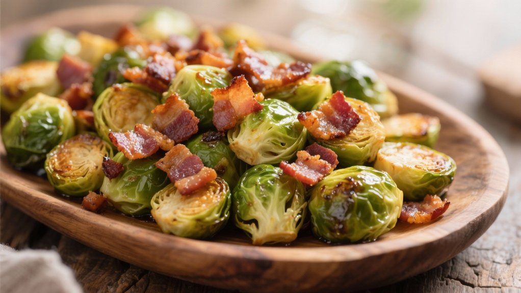 crispy bacon infused brussels sprouts