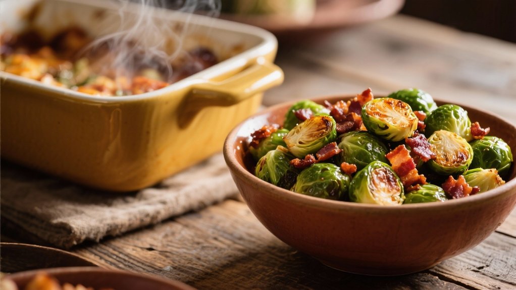 crispy bacon roasted brussels sprouts