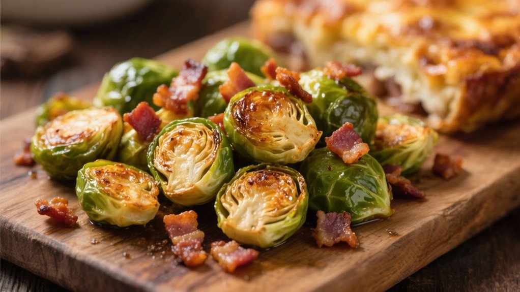 crispy bacon roasted brussels sprouts