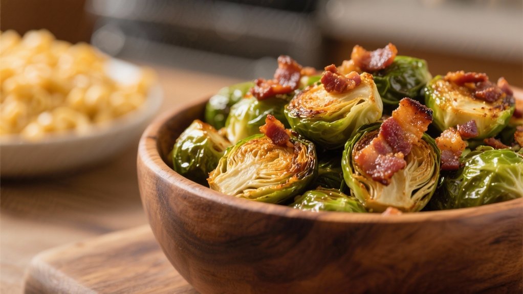 crispy bacon roasted brussels sprouts