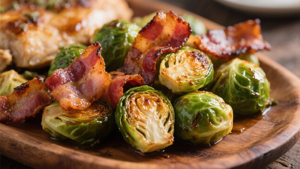 crispy bacon roasted brussels sprouts