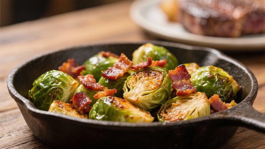 crispy bacon roasted sprouts