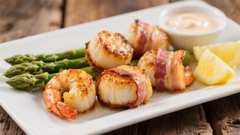 crispy bacon tender scallops
