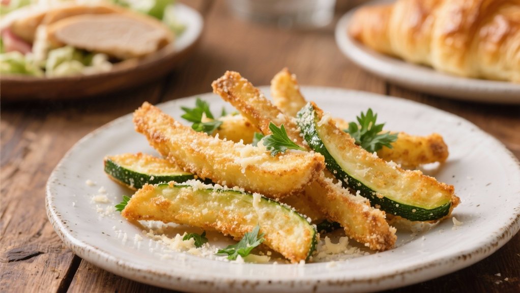 crispy baked parmesan zucchini fries