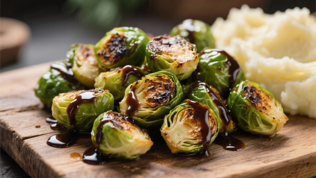 crispy balsamic roasted brussels