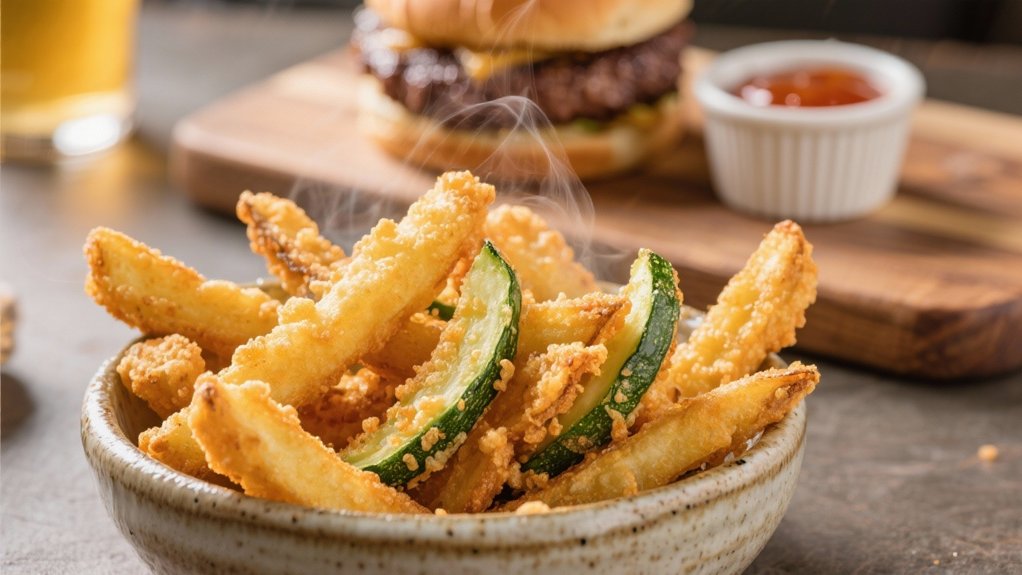 crispy beer battered zucchini fries