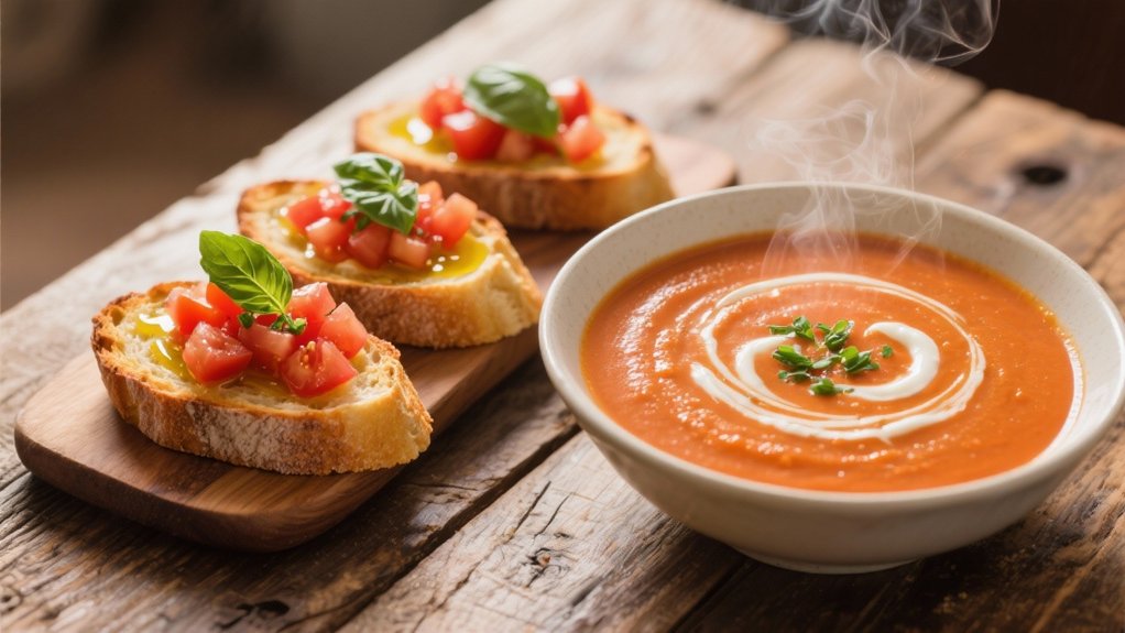 crispy bread elevates soups