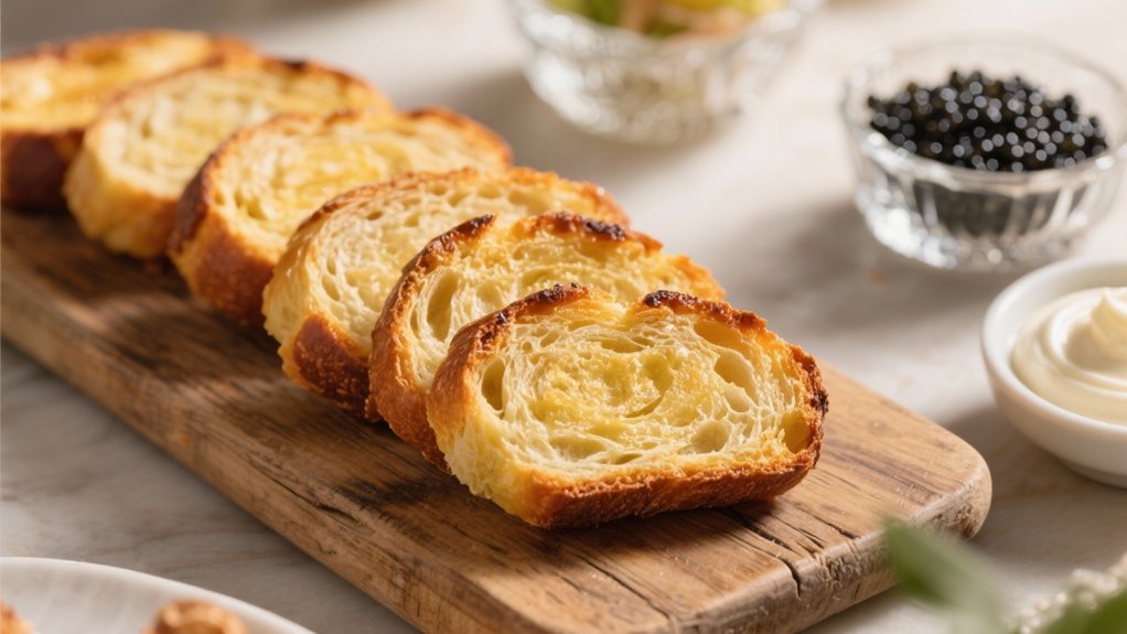 crispy brioche caviar bites