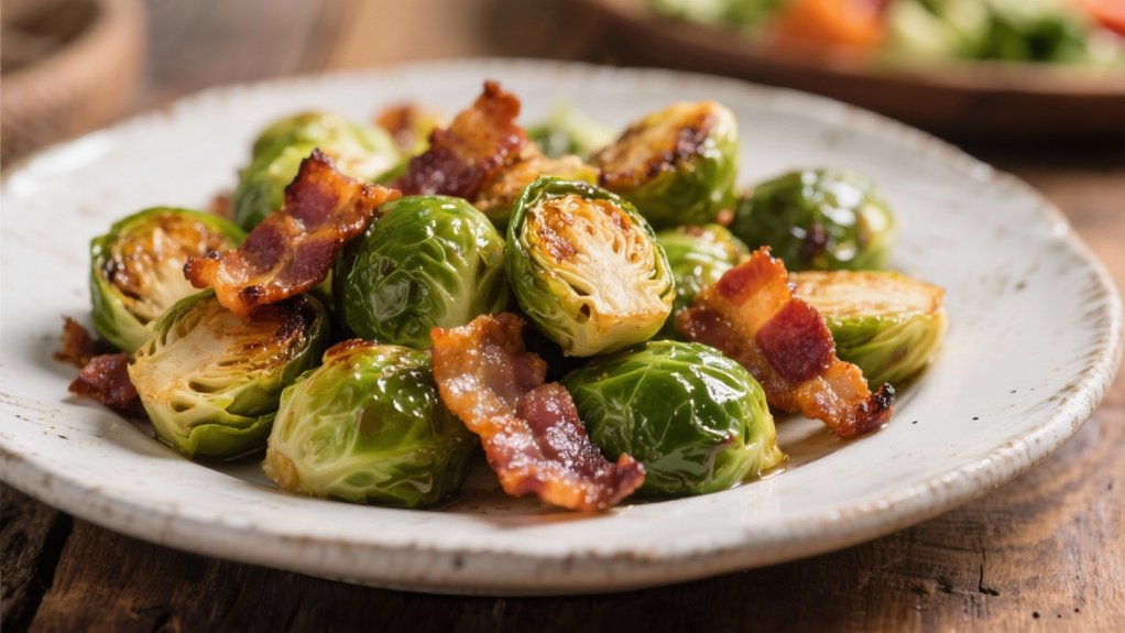crispy brussels sprouts with bacon