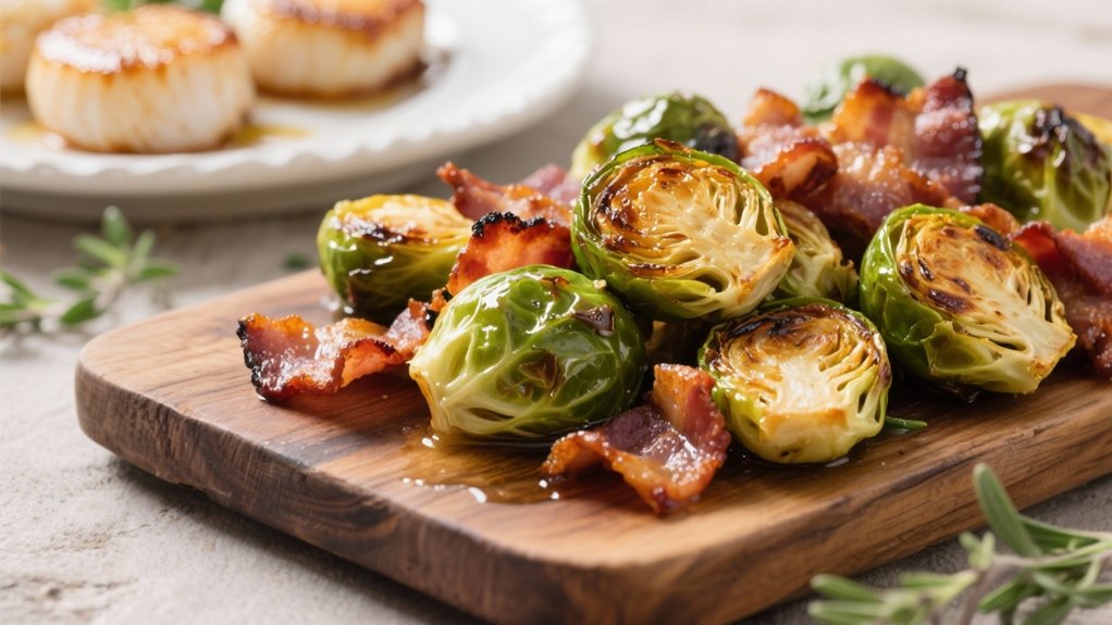 crispy brussels sprouts with bacon