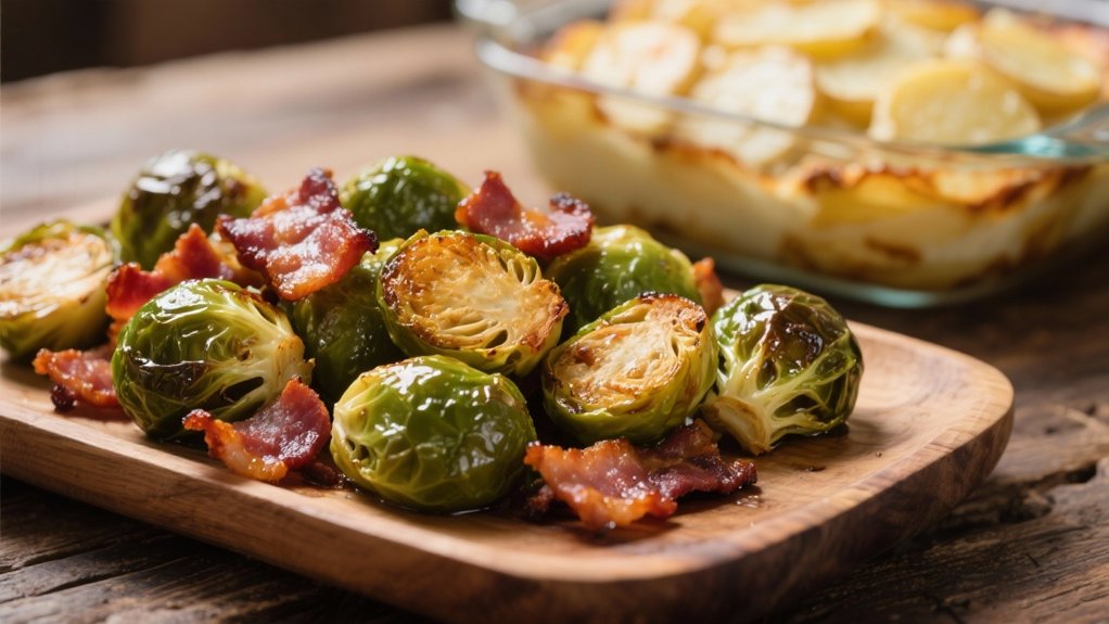 crispy brussels sprouts with bacon