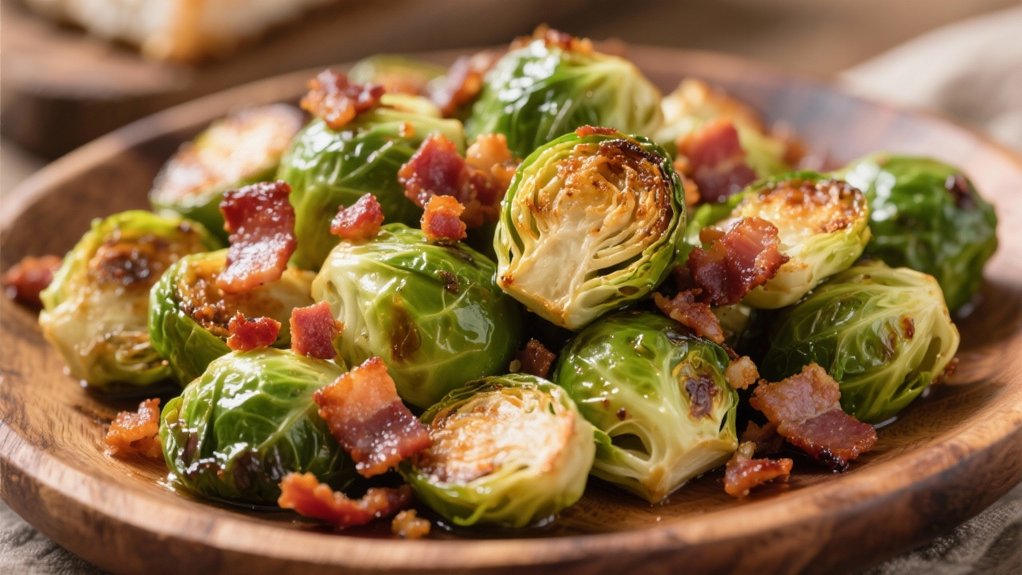 crispy brussels sprouts with bacon