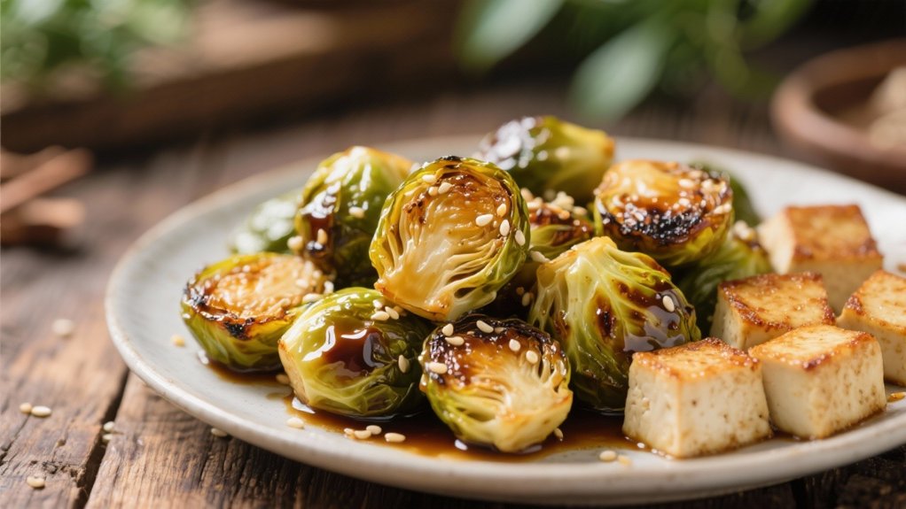 crispy brussels sprouts with glaze