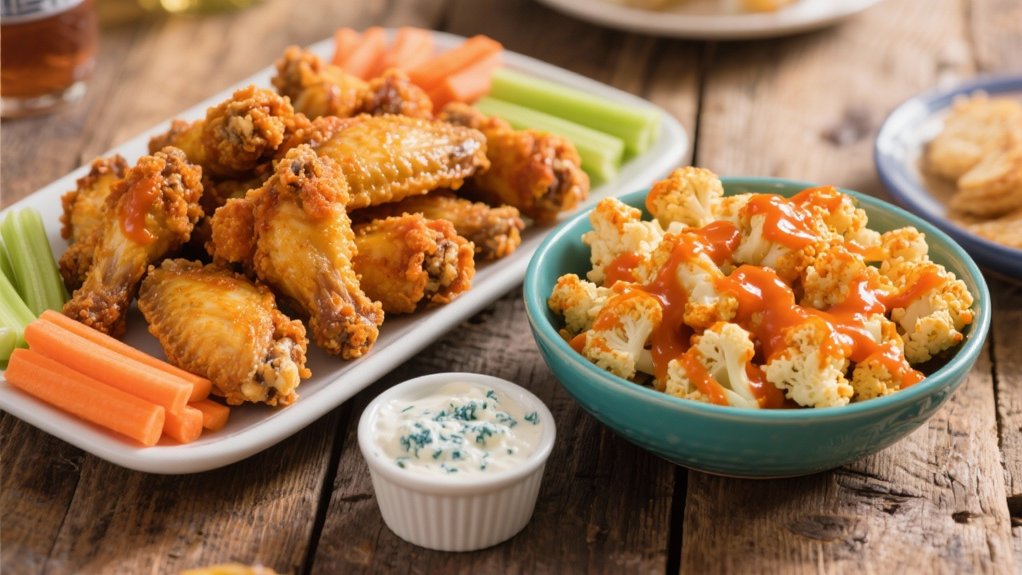 crispy buffalo cauliflower alternative