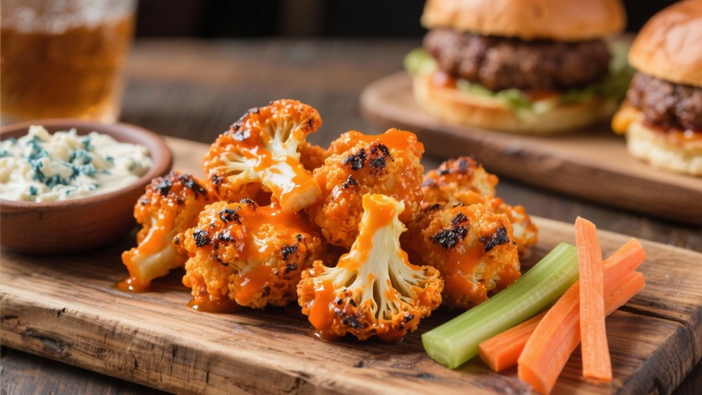 crispy buffalo cauliflower bites
