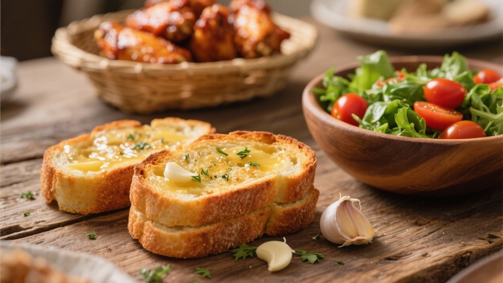 crispy buttery garlic bread