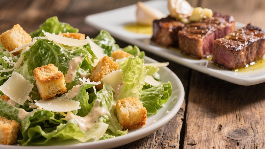 crispy caesar salad contrast