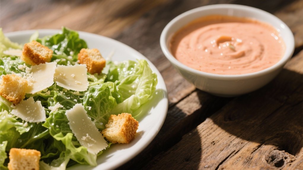 crispy caesar salad contrast