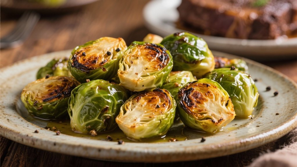 crispy caramelized brussels sprouts