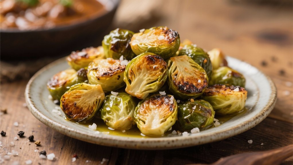 crispy caramelized brussels sprouts