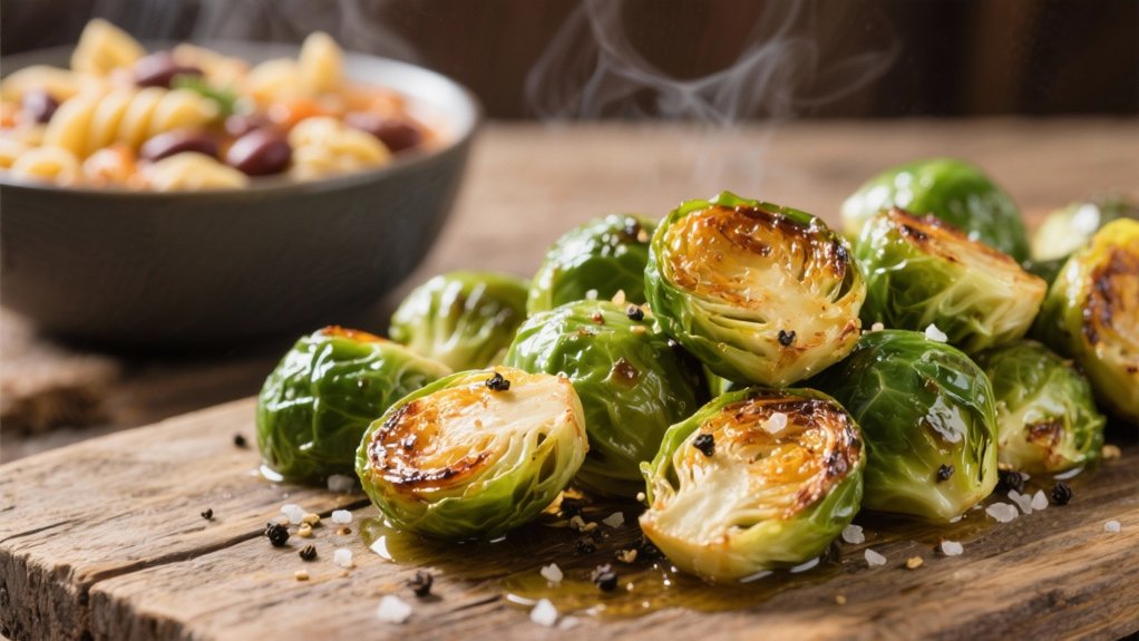 crispy caramelized brussels sprouts
