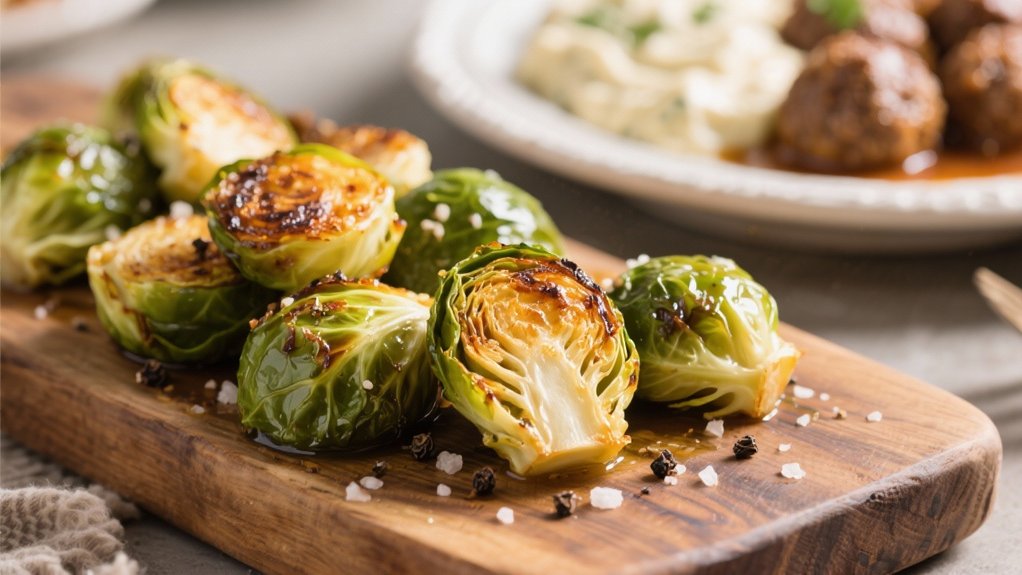 crispy caramelized brussels sprouts