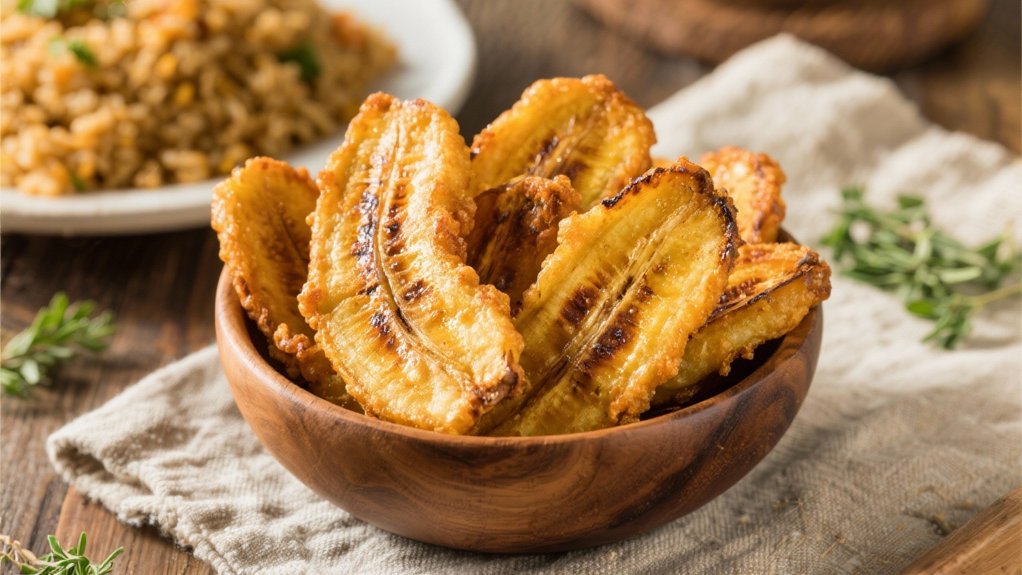 crispy caramelized fried plantains