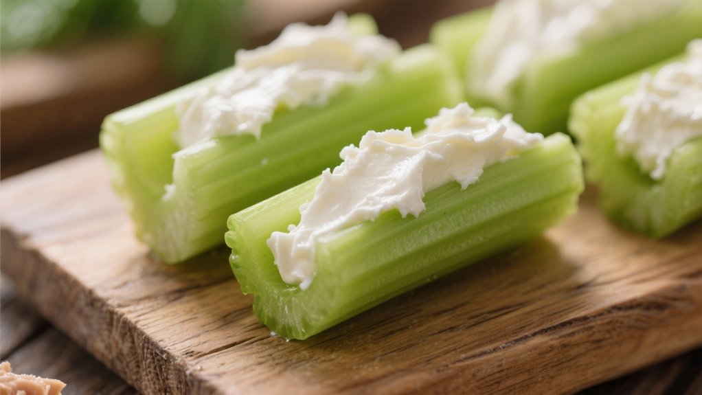 crispy celery creamy contrast