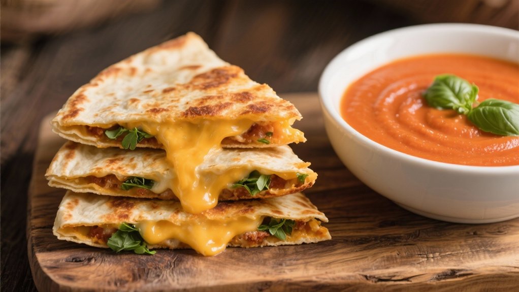 crispy cheese filled tortillas