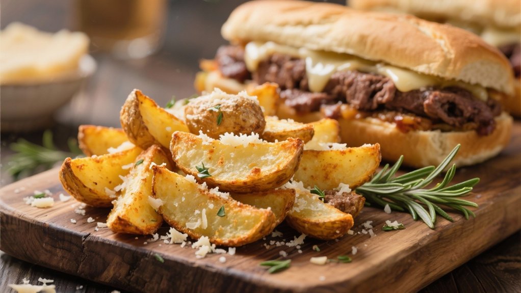 crispy cheesy potato wedges