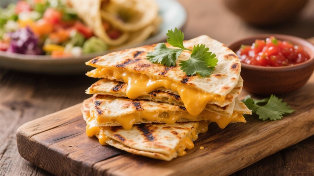 crispy cheesy quesadilla variations