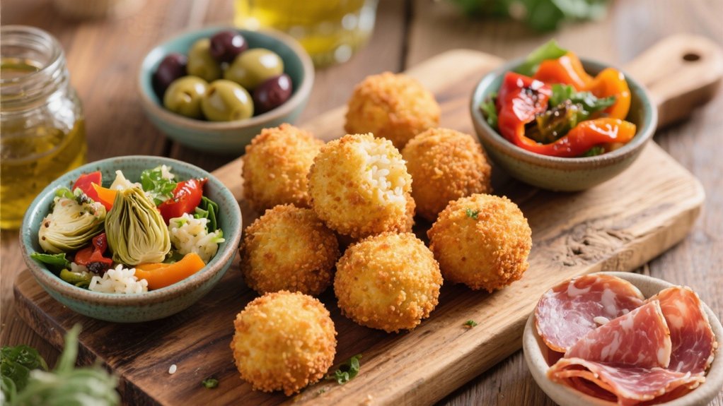crispy cheesy rice balls