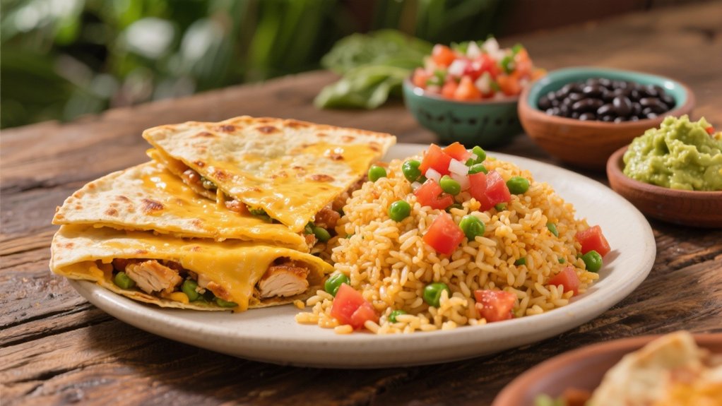 crispy chicken cheese tortillas