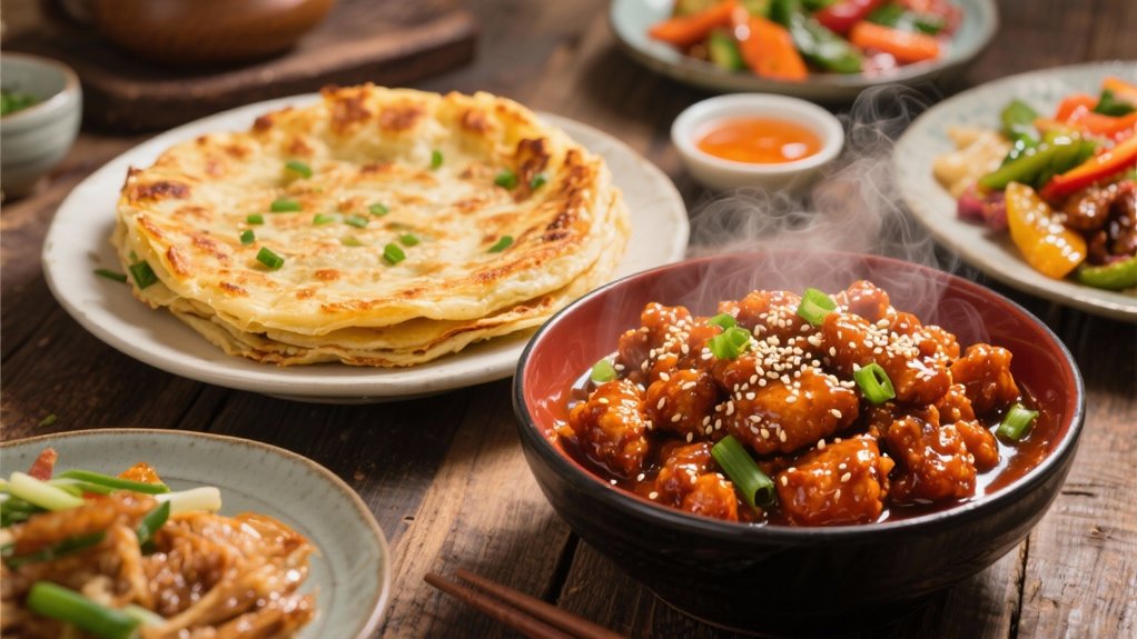 crispy chicken savory pancakes