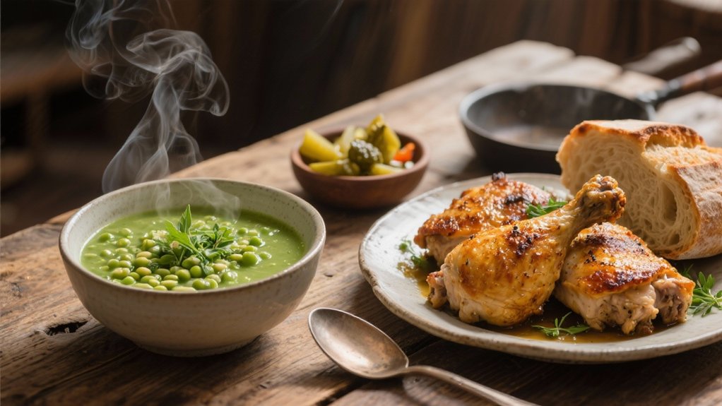 crispy chicken with soup