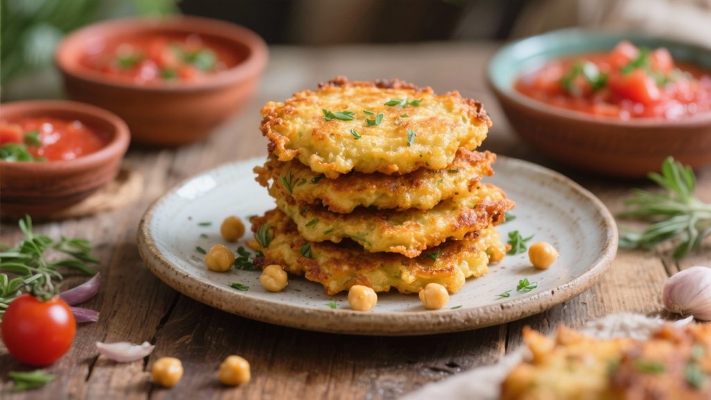 crispy chickpea fritters recipe
