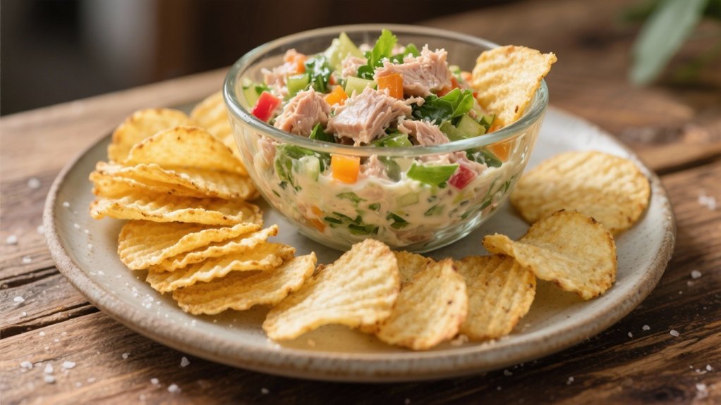 crispy chips and tuna
