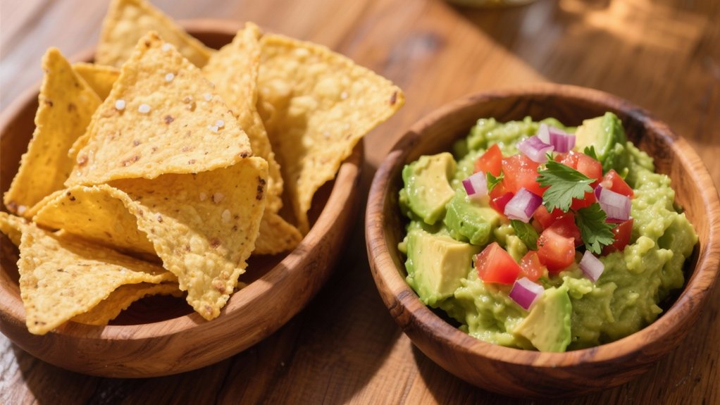 crispy chips fresh guacamole