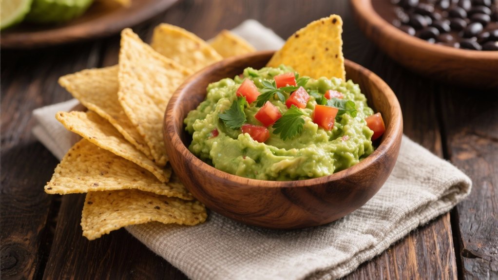 crispy chips with guacamole